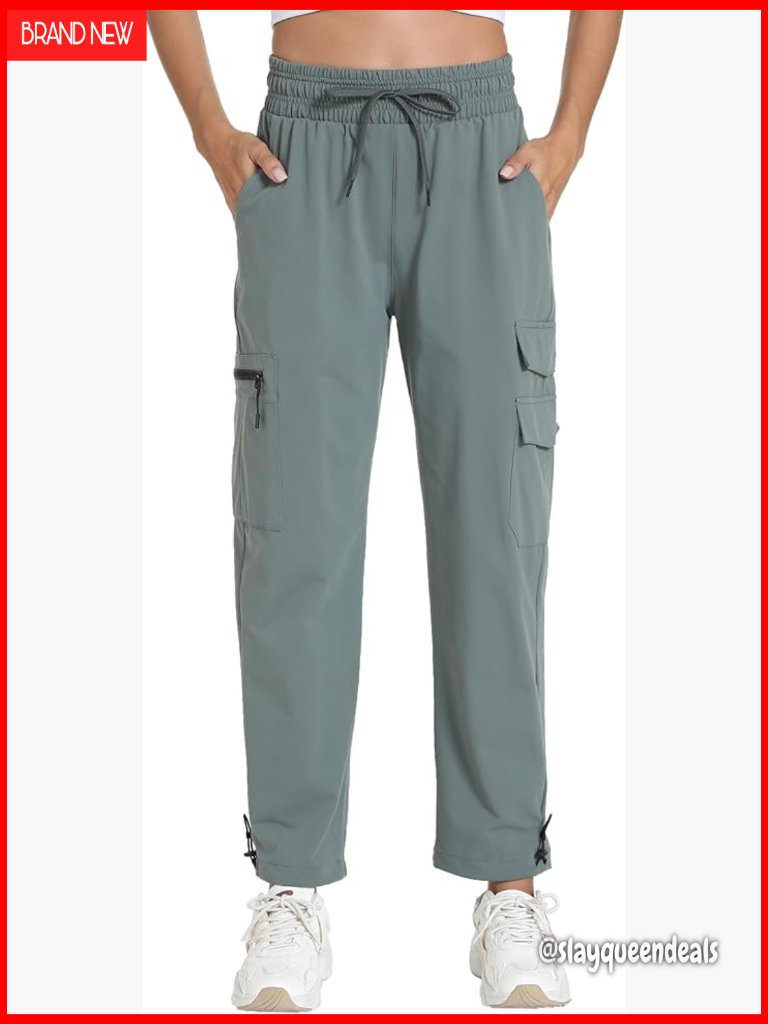 Lightweight Water Resistant Cargo Joggers With Pockets